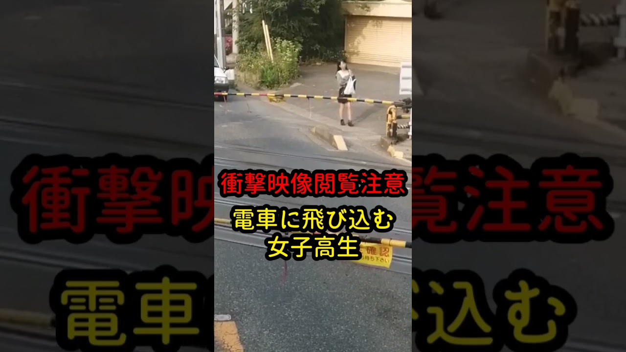 【衝撃映像・閲覧注意】電車に飛び込む女子高生…