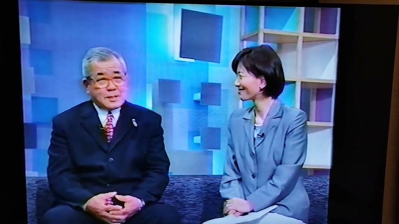 2000阪神①ニュース23MC筑紫哲也と野村克也監督、小倉弘子アナ、草野満代アナ