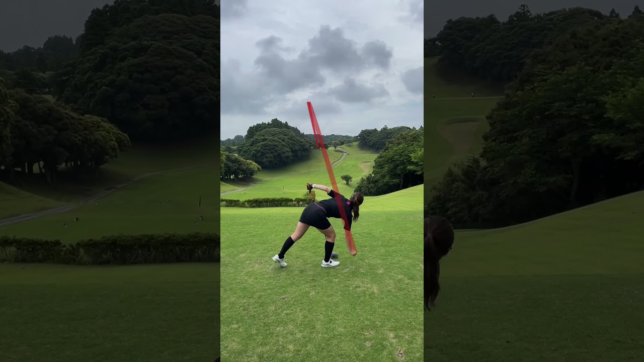 マルチタレント山本茉央さんのティーショット勝浦ゴルフ倶楽部2023年6月