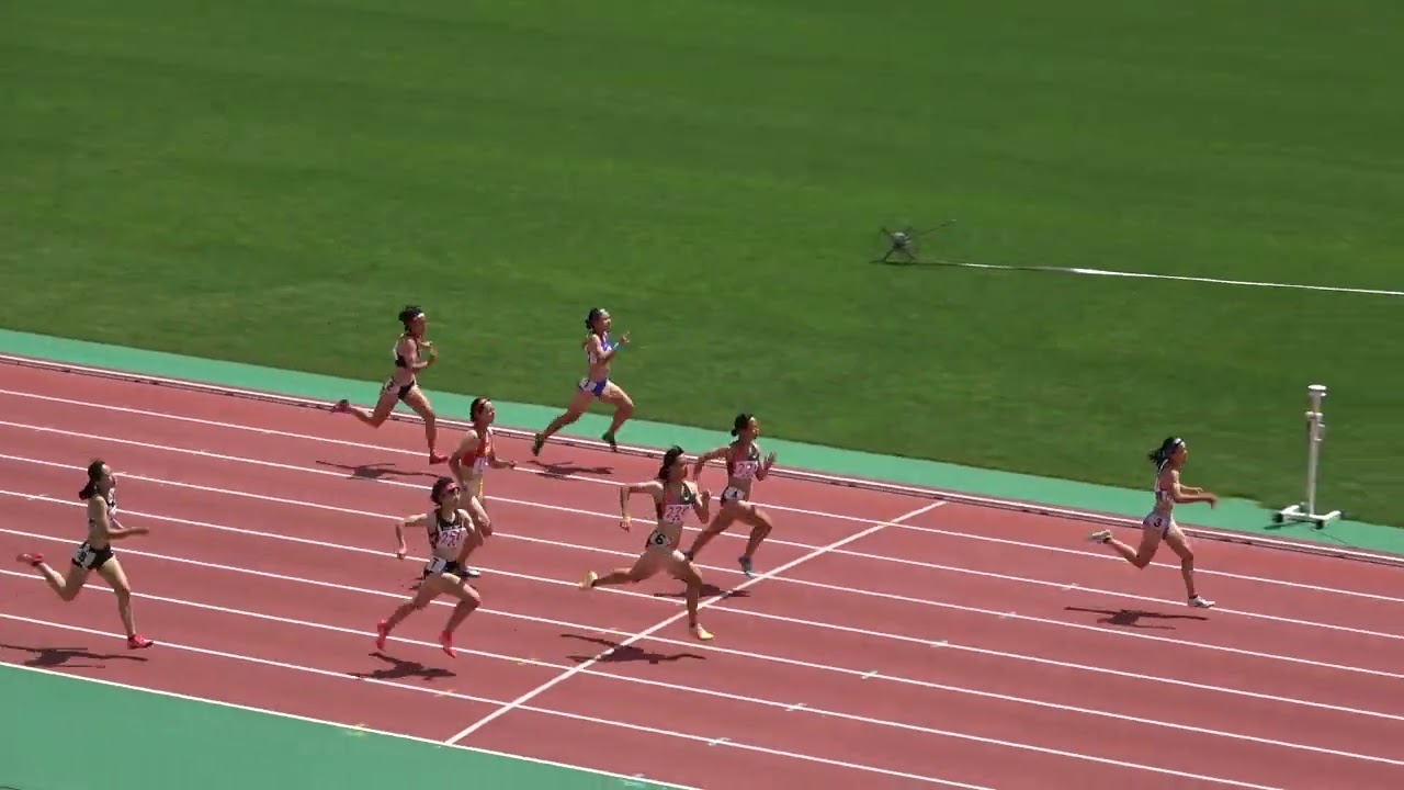 20230619104813南九州鹿児島女200ｍ決勝  山形　愛羽(3)熊　本熊本中央24.41