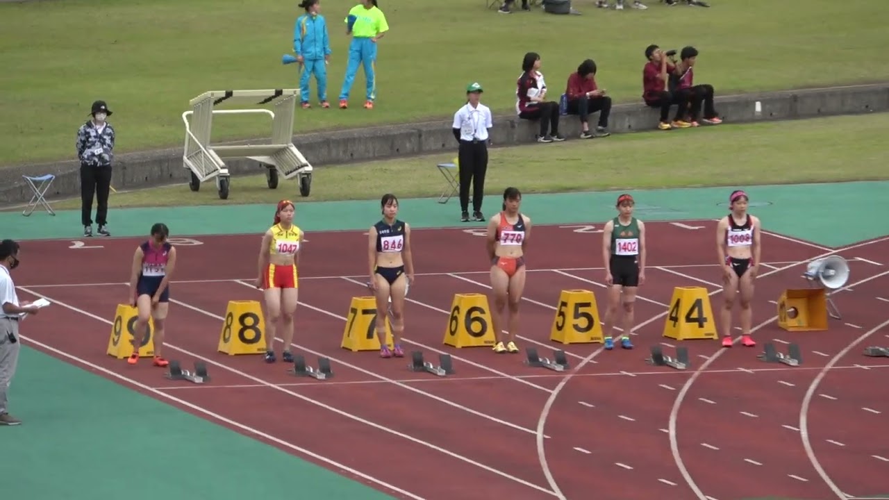 20230528123829宮崎県高校総体女100ｍ準決勝1組 神山 菜々3(宮崎北)