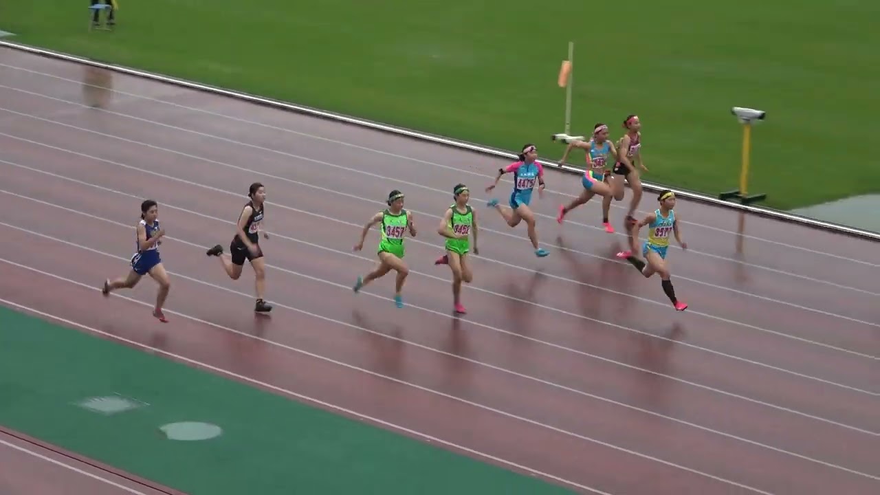 20230611140429宮崎地区中学総体3女100ｍ決勝 赤星 未來3(檍)12"64 県大会標突
