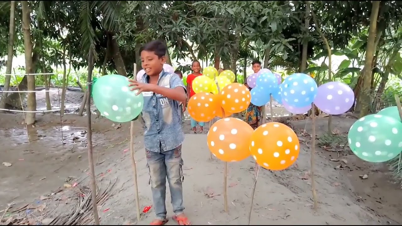 outdoor fun with Flower Balloons and learn colors for kids by i kids Episode -63.b