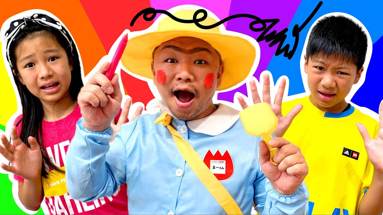 【お世話ごっこ】めいちゃんとたけるくんがマー君に優しくする！素敵なお姉さんとお兄さんに成長する１日