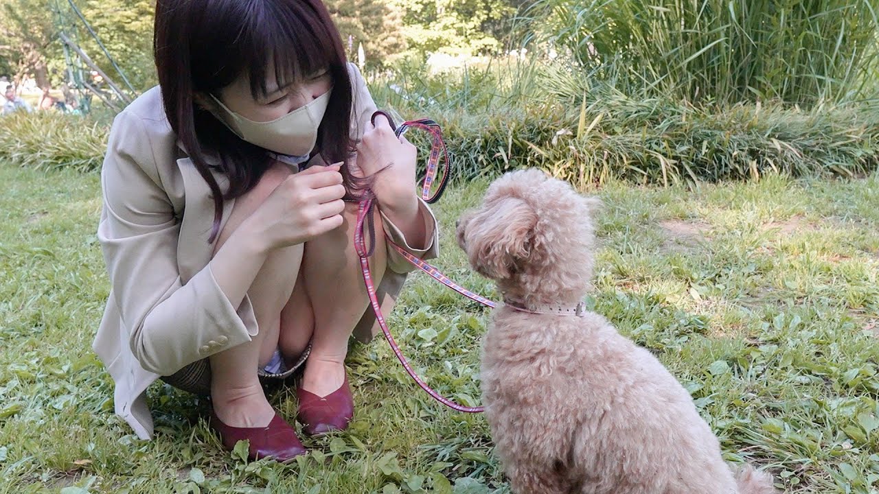 【女子アナの休日】公園でワンちゃんとお散歩
