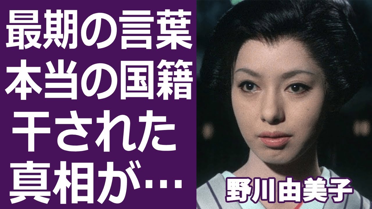 【驚愕】野川由美子の芸能界追放された現在の職業に驚きを隠せない...「必殺仕置人」にも出演した女優の本当の国籍や旦那が遺した最期の言葉に涙腺崩壊...