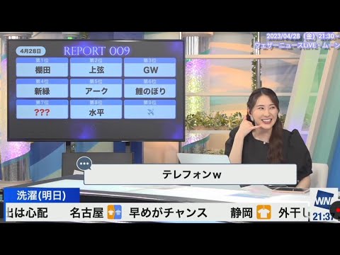 【白井ゆかり・山口剛央・℃スタ 】難問のREPORT 009に挑むゆかりん🦀＆ぐっさん🐯（23/04/28 21:30～）【ウェザーニュースLiVE】