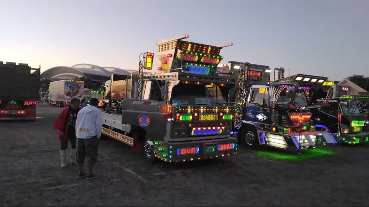 デコトラ　イベント　はまなす会　ナイトシーン　ライブ