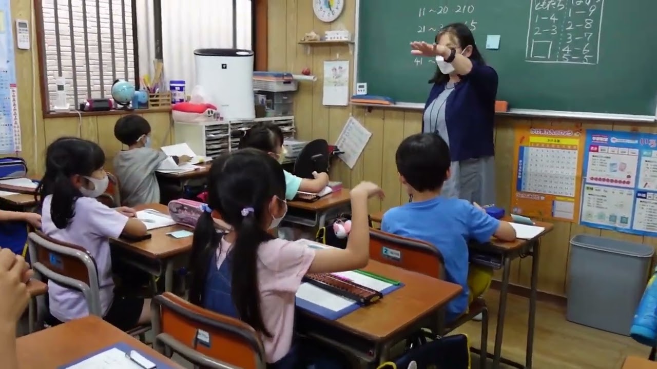 鯛の島学習塾：そろばんの練習のようす（その１）幼児、珠算、暗算 Japanese abacus / Education