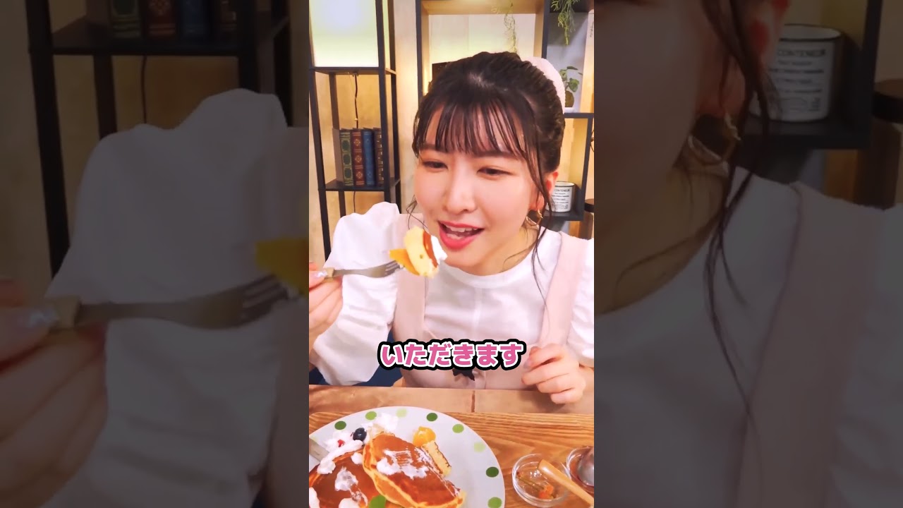 【駒木結衣】チャハーンパンケーキを食べたら必殺技を放ってしまったシーン【ウェザーニュース切り抜き】#Shorts