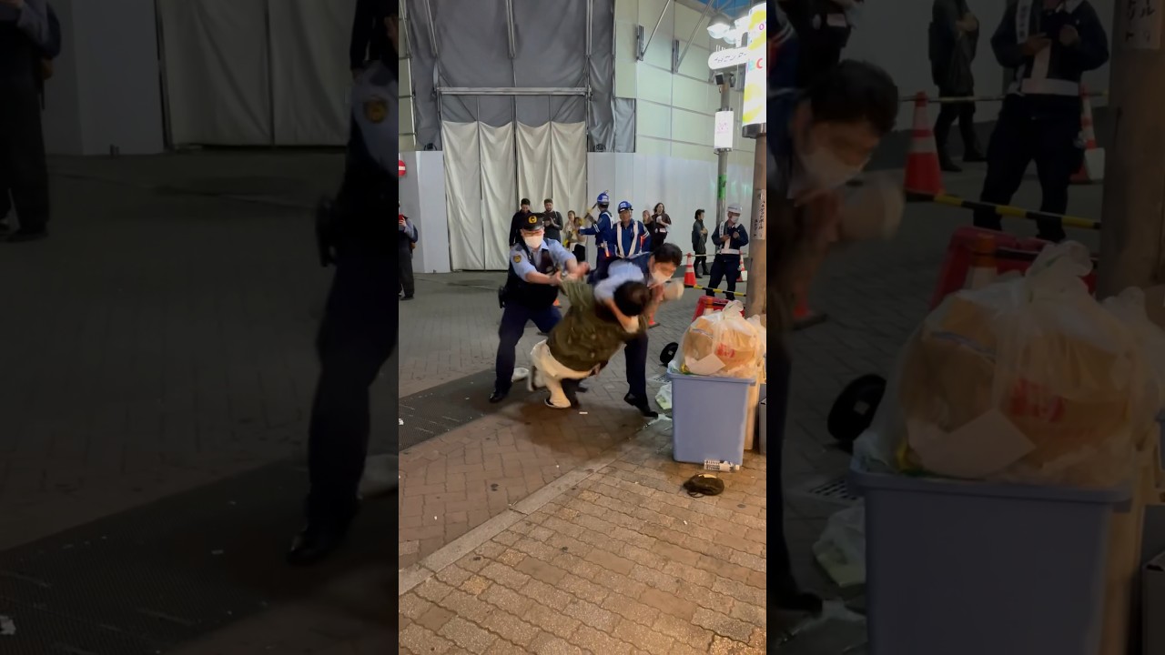 暴れる容疑者に激おこおまわりさん👮🚨 #breakingdown #ケンカバトルロワイアル #警察 #公務執行妨害 #大外刈り #柔道 #mma