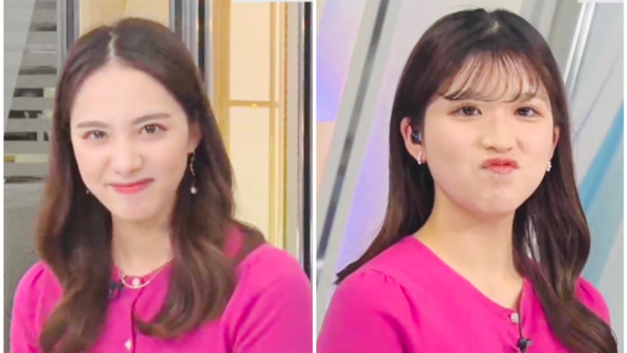 おこ顔のあーちゃんと ぷく顔のりえなちゃん【ウェザーニュースlive】