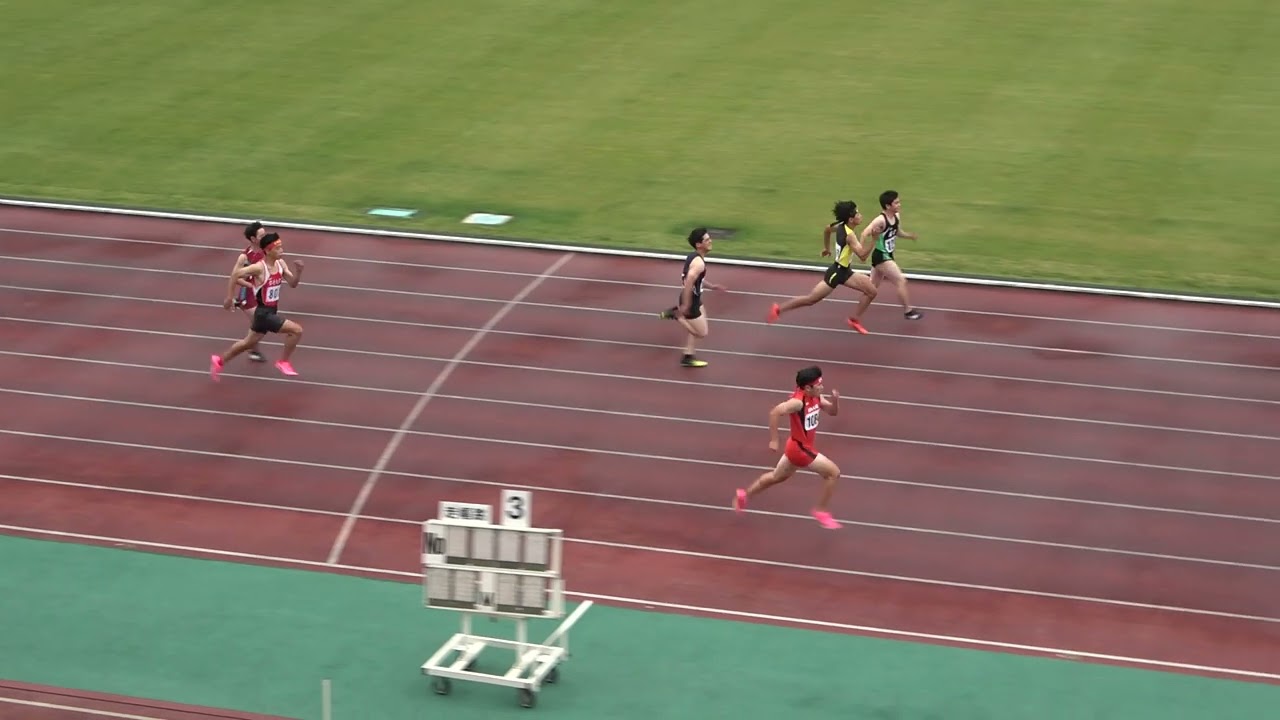 20230528111658宮崎県高校総体男100ｍ予選4組 日髙 瑠星3(宮崎南)