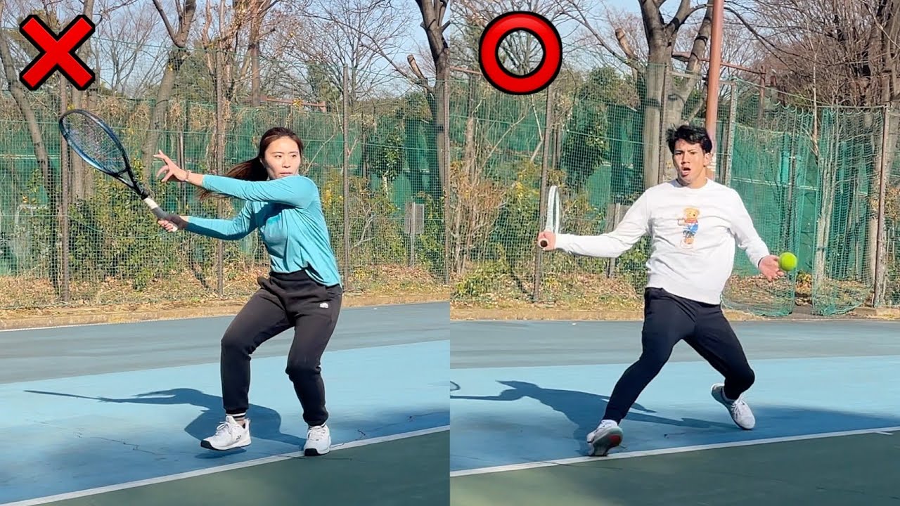 【テニス】フットワークが良い人と悪い人の違い【見本】