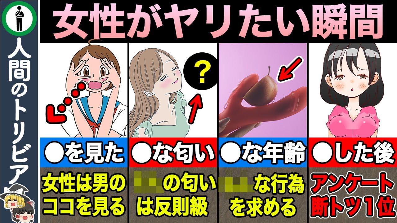 女性がしたい瞬間　　　　　　　　　　　　　　　　　　　　　　　　　【ゆっくり解説】戦争中でもたった２分で寝ることができる米軍式睡眠法　　トリビアファイル　science study