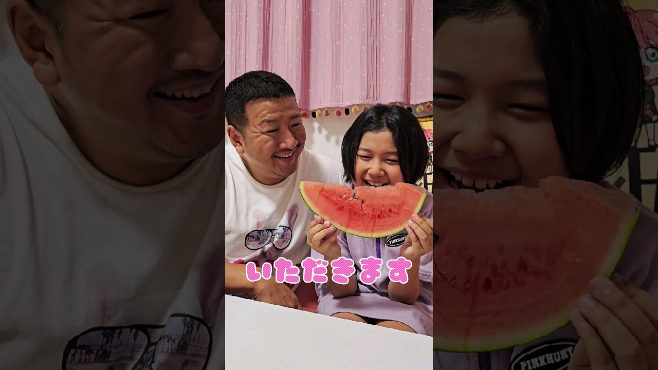 ママにナイショでスイカ🍉食べたら……😭#shorts #himawariちゃんねる #まーちゃんおーちゃん