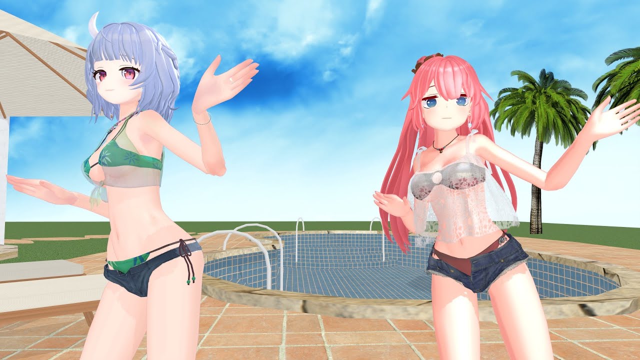 【MMD】『DECORATOR』 - ねねまる / めもり（水着） -