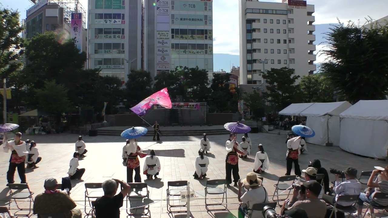 【4K】あさか開成高校よさこい部「開成舞彩」 楽都郡山Dance FES メイン会場　第一部