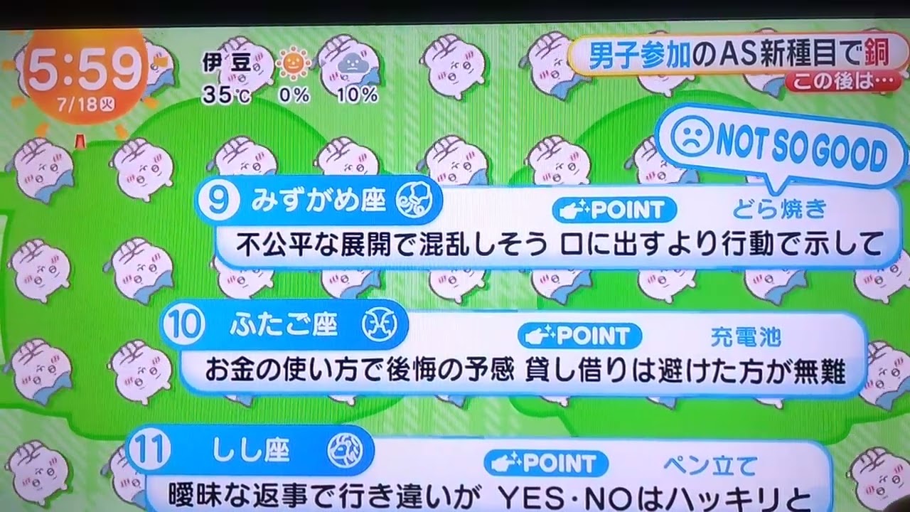 ちいかわ占い 7月18日