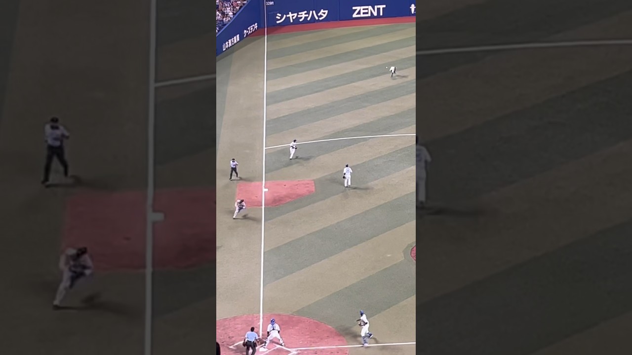 【後藤駿太】後藤駿太のレーザービームエグすぎる！俊足の重信も余裕でアウトになる。#中日ドラゴンズ #後藤駿太#重信慎之介 #中日 #レーザービーム#岡本和真#ライデルマルティネス#強肩