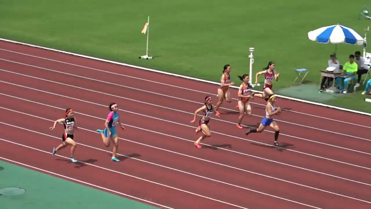 20230709142454宮崎県選手権少女Ｂ100m決勝 赤星 未來3(檍中)12"55