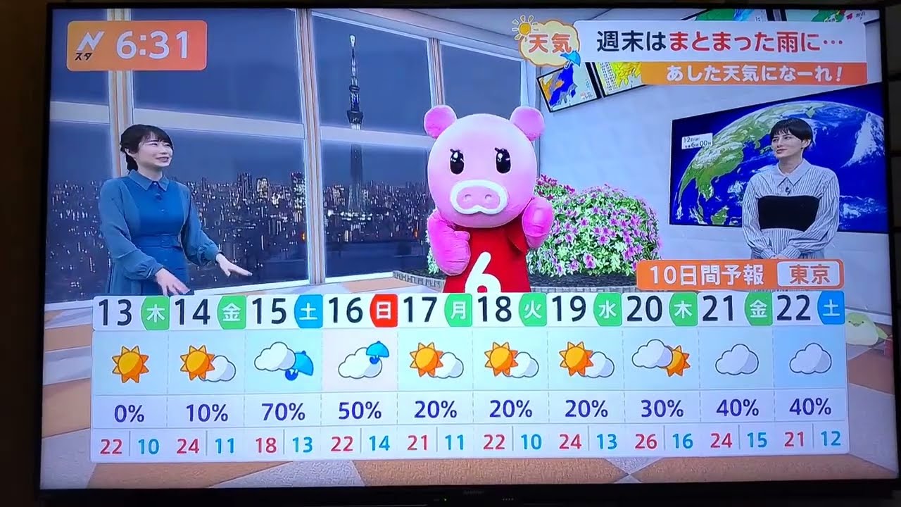 2023年4月12日㈬🐽👗→🌀🌀🌀→🐽👙　ブーナちゃん『黄砂ヤダ！』って。かわゆい^^