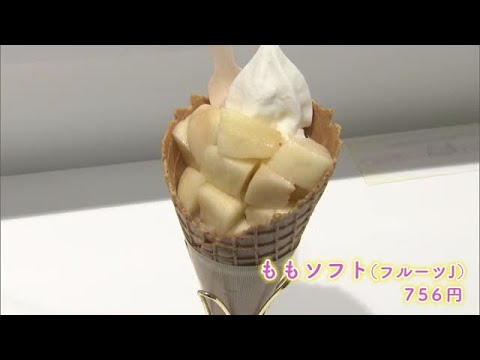 暑い夏にひんや～り　全国の“冷たいスイーツ”大集合　ご当地「ももソフト」も　天満屋岡山店【岡山】 (23/07/24 16:00)