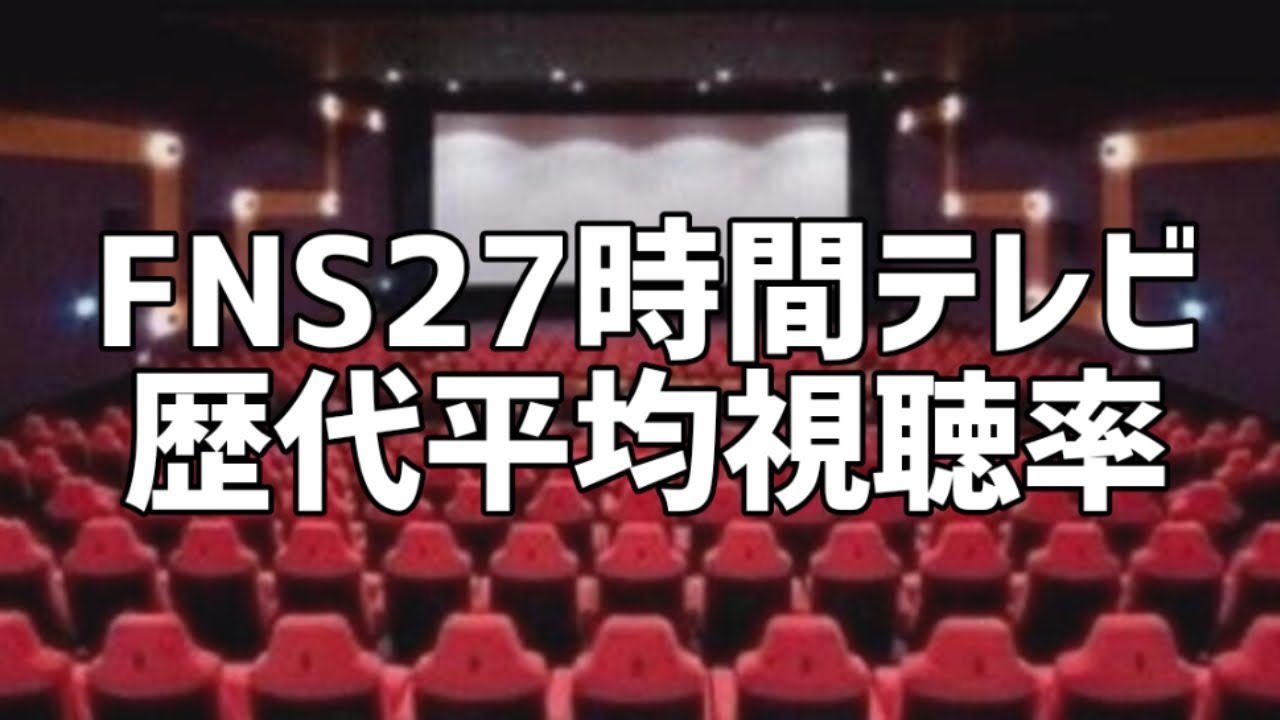 FNS27時間テレビ歴代平均視聴率推移