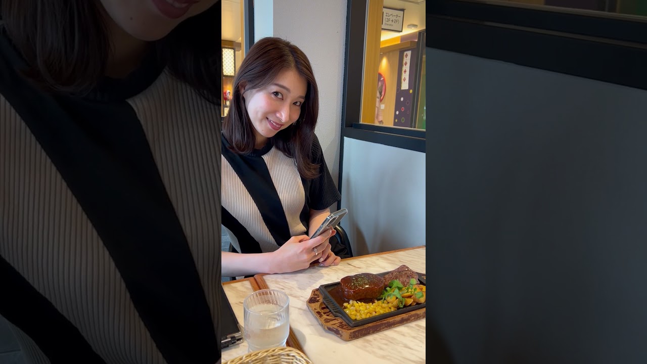 今日のロケ飯　2日連続のハンバーグ　#牛タン #ハンバーグ #賢者の選択 #山田桃子