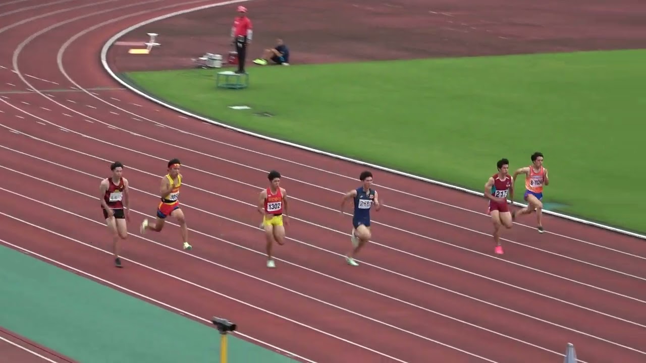 20230708125018宮崎県選手権男100ｍ予選7組 中峰 航1(大東文化大)10"76