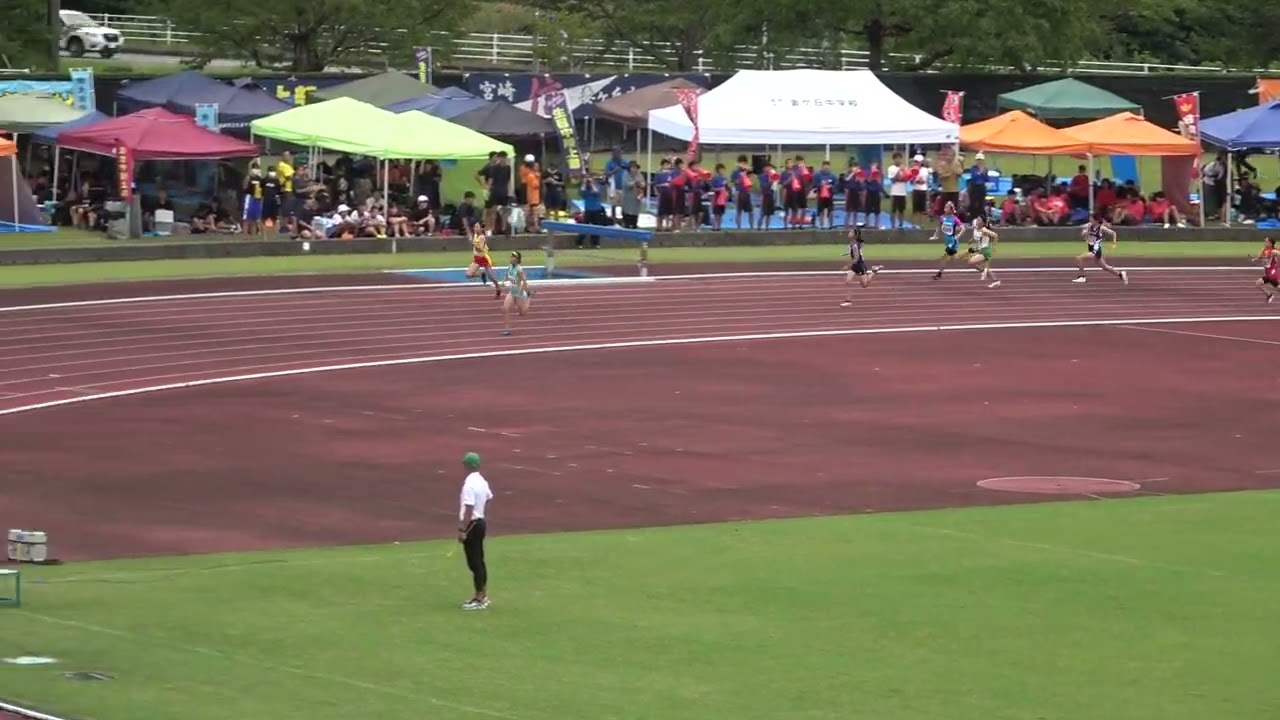 20230722103354宮崎県中学総体低女4×100ｍＲ予選3組 大淀52"68：後藤 佑俐(2)・菊地 絢乃(1)・髙橋 心遙(1)・岩切 美里(2)
