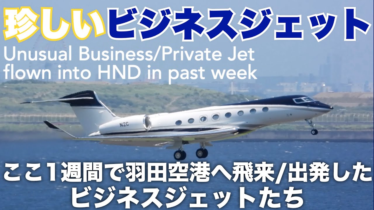 【珍しいビジネス・プライベートジェット②】ここ１週間で羽田空港に飛来・出発 Unusual business jets that have flown into HND in past week