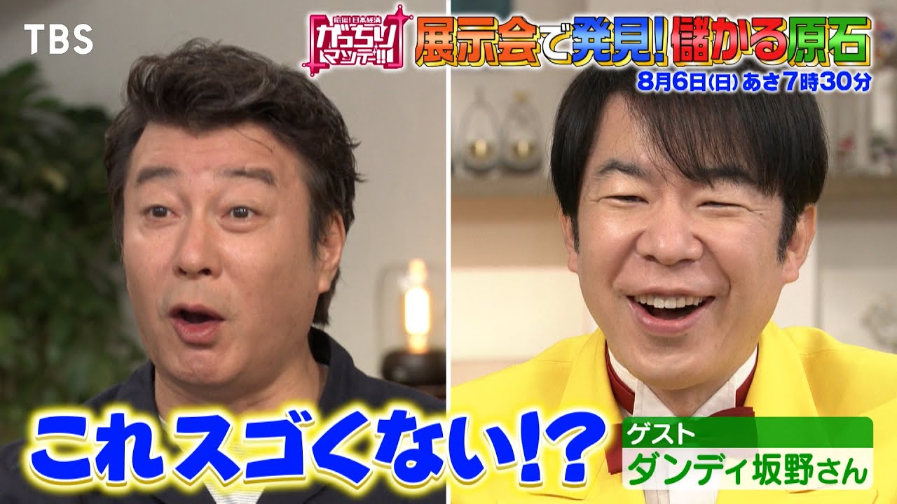 『がっちりマンデー!!』8/6(日) 展示会で発見! ｢儲かる原石｣ 色んな業界の最新技術を先取り!!【TBS】