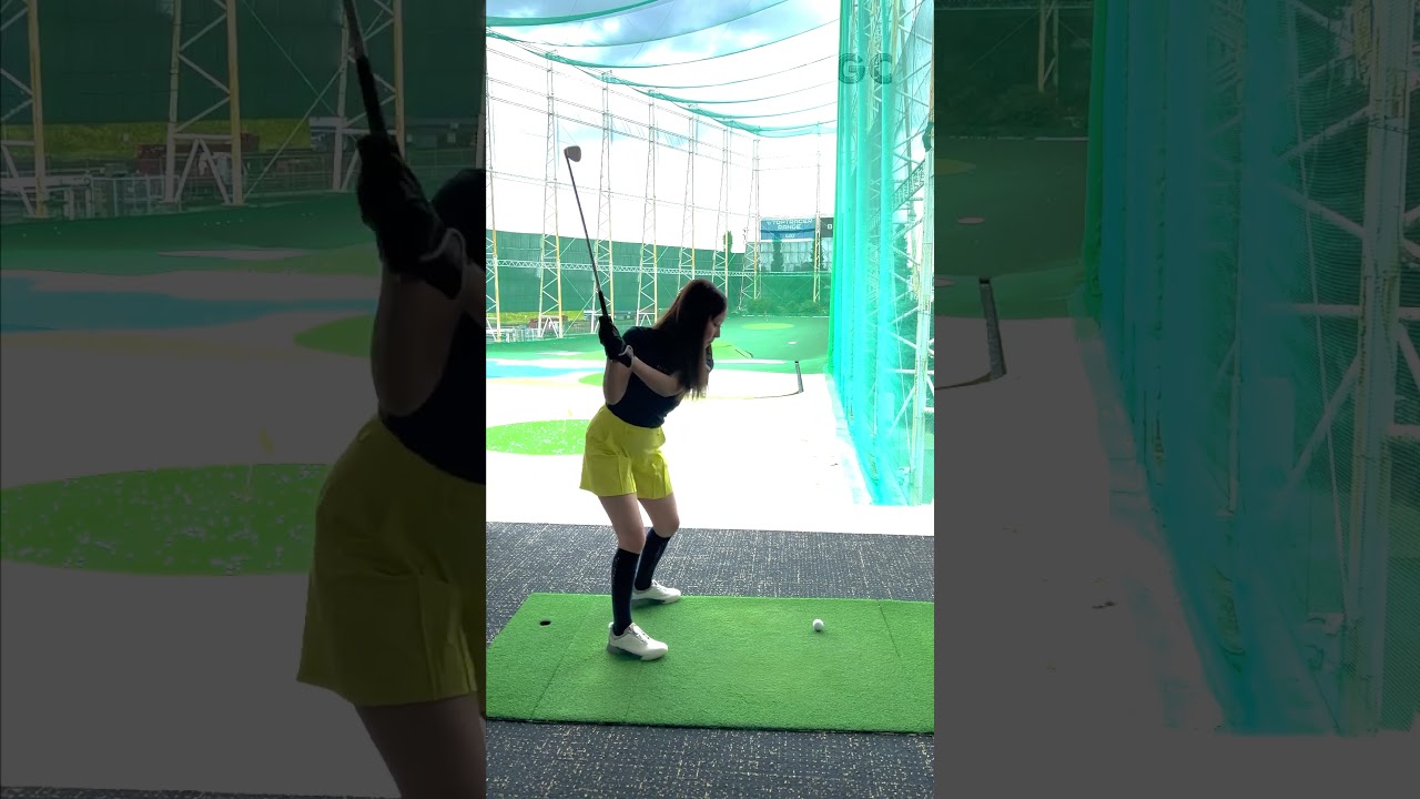 #馬場ももこ ゴルフスイング ゴルフ歴半年 23年6月①  #golf #ゴルフ #ゴルフ女子 #ゴルフスイング