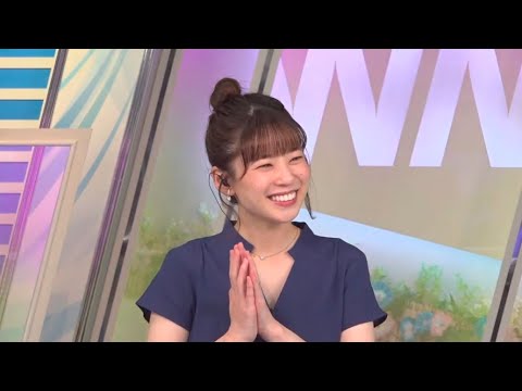【高山奈々】さりげなく番組で初めてお団子ヘアをしていた奈々さん 2023/07/06 アフタヌーン