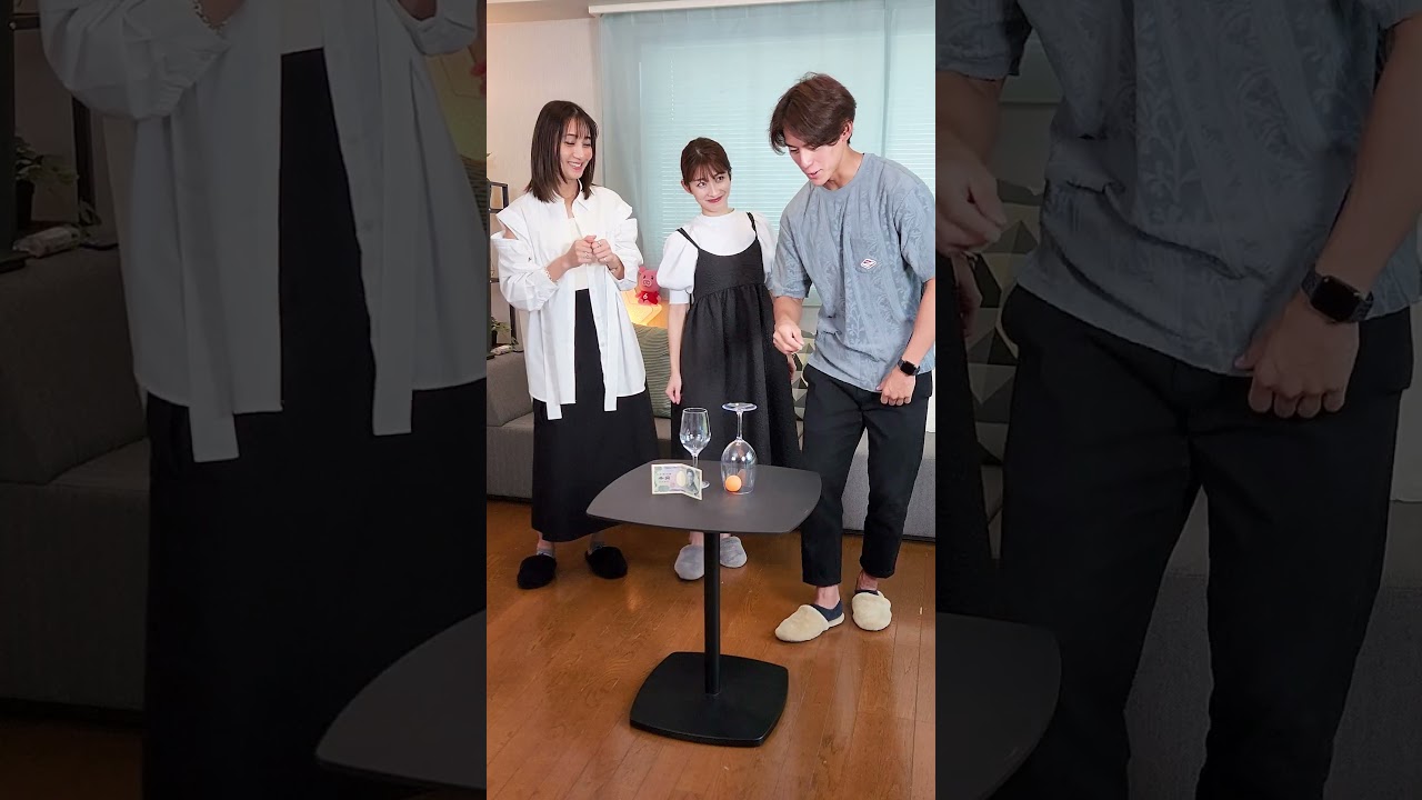 卓球ボールに触れずにグラスに移せるか試したらまさかの方法が… #Shorts