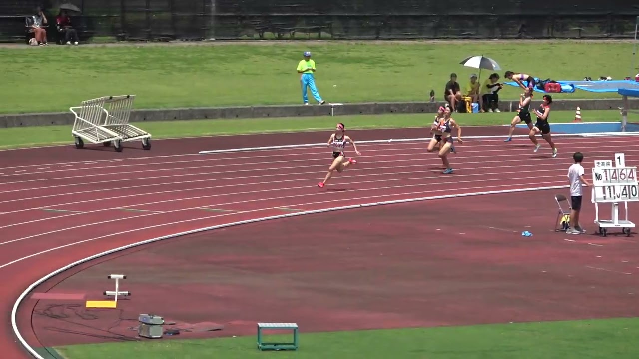 20230811124630宮崎強化記録会共女300ｍ2組 内山田 玲2(宮崎商業高)39"79 県高校新