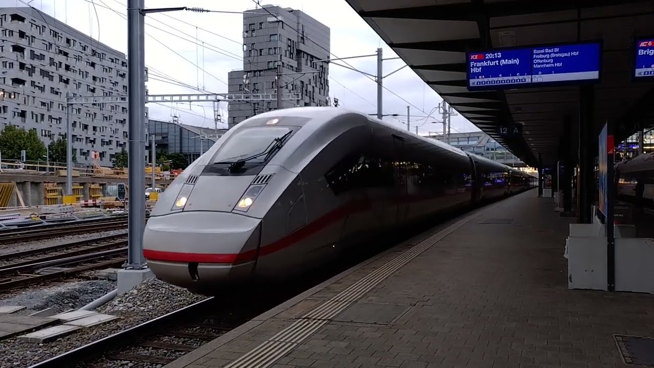 Basel SBB (CH), departure DB ICE 4 with destination Frankfurt (Main) Hbf (DE). (04/08/2023)
