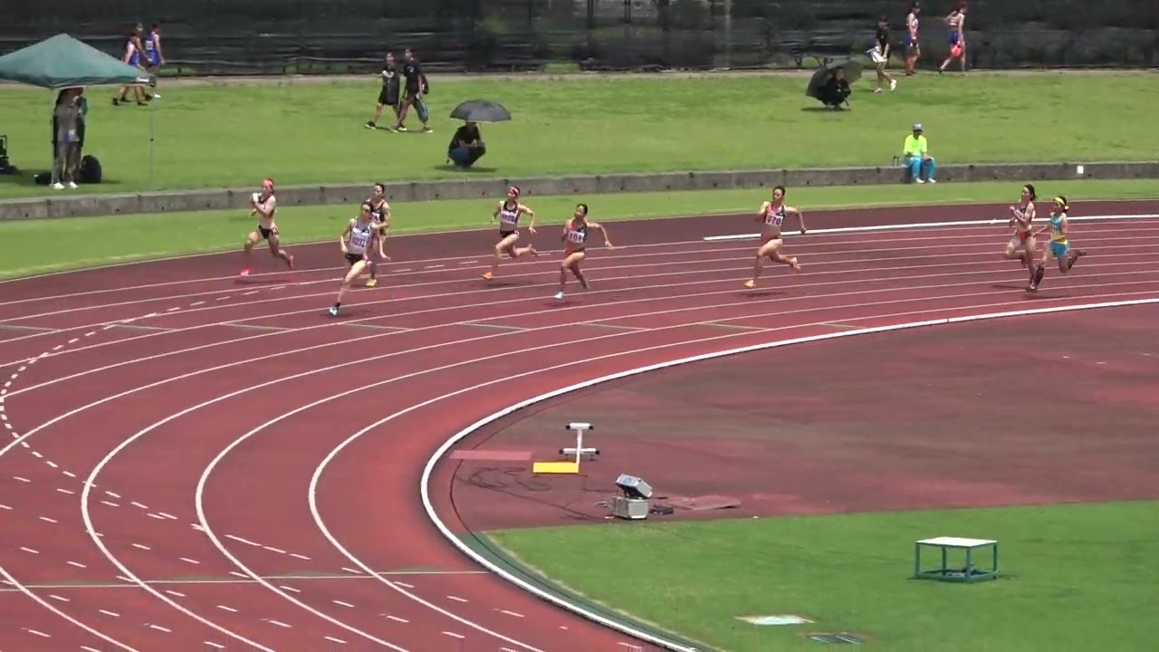 20230811113236宮崎強化記録会共女200ｍ5組 清山ちさと(いちご)24"01