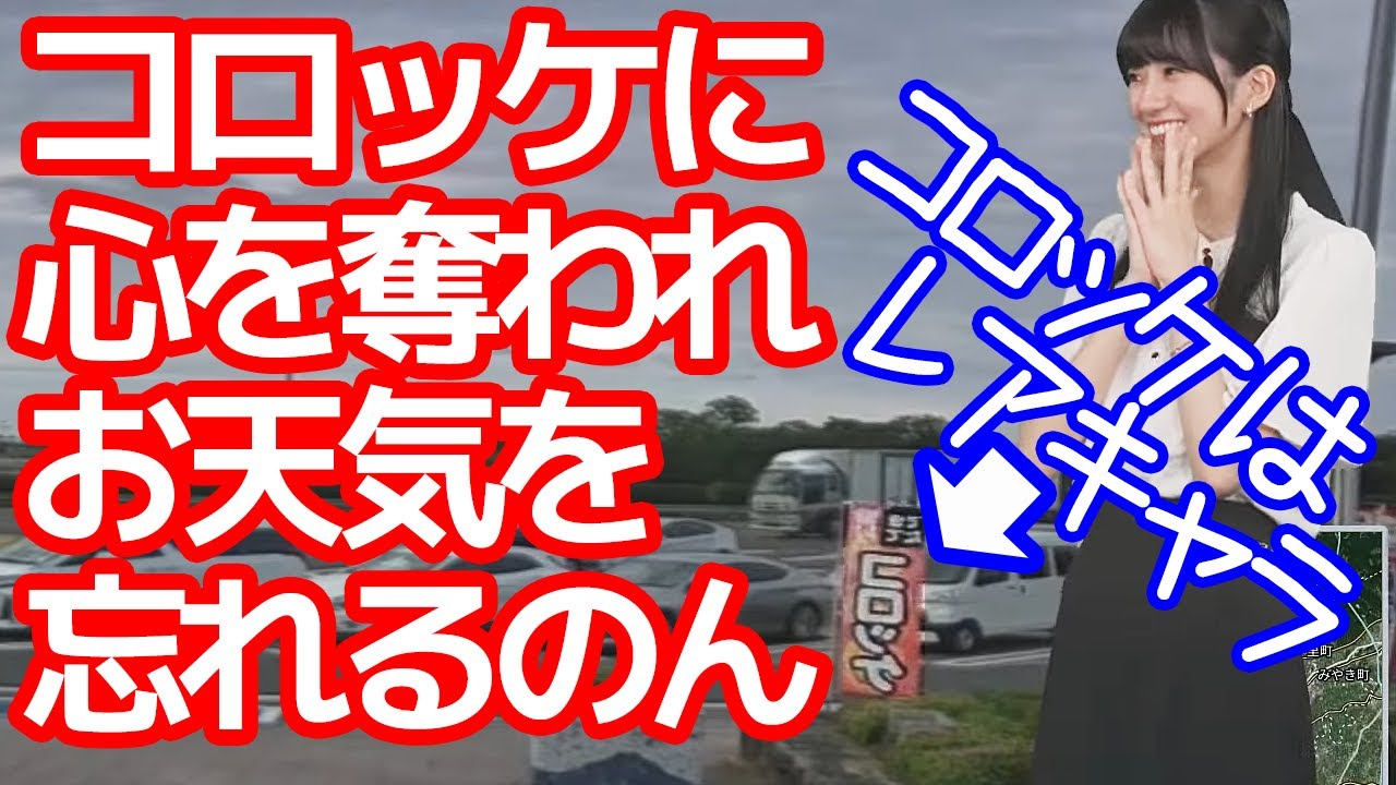 【大島璃音】コロッケのノボリに心を奪われ肝心なお天気の話を忘れる美人お天気キャスター【ウェザーニュースLiVE切り抜き】