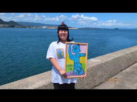 この紙袋の「平和記念像」を描かれた前田　海有さん（中学3年生）のメッセージです。