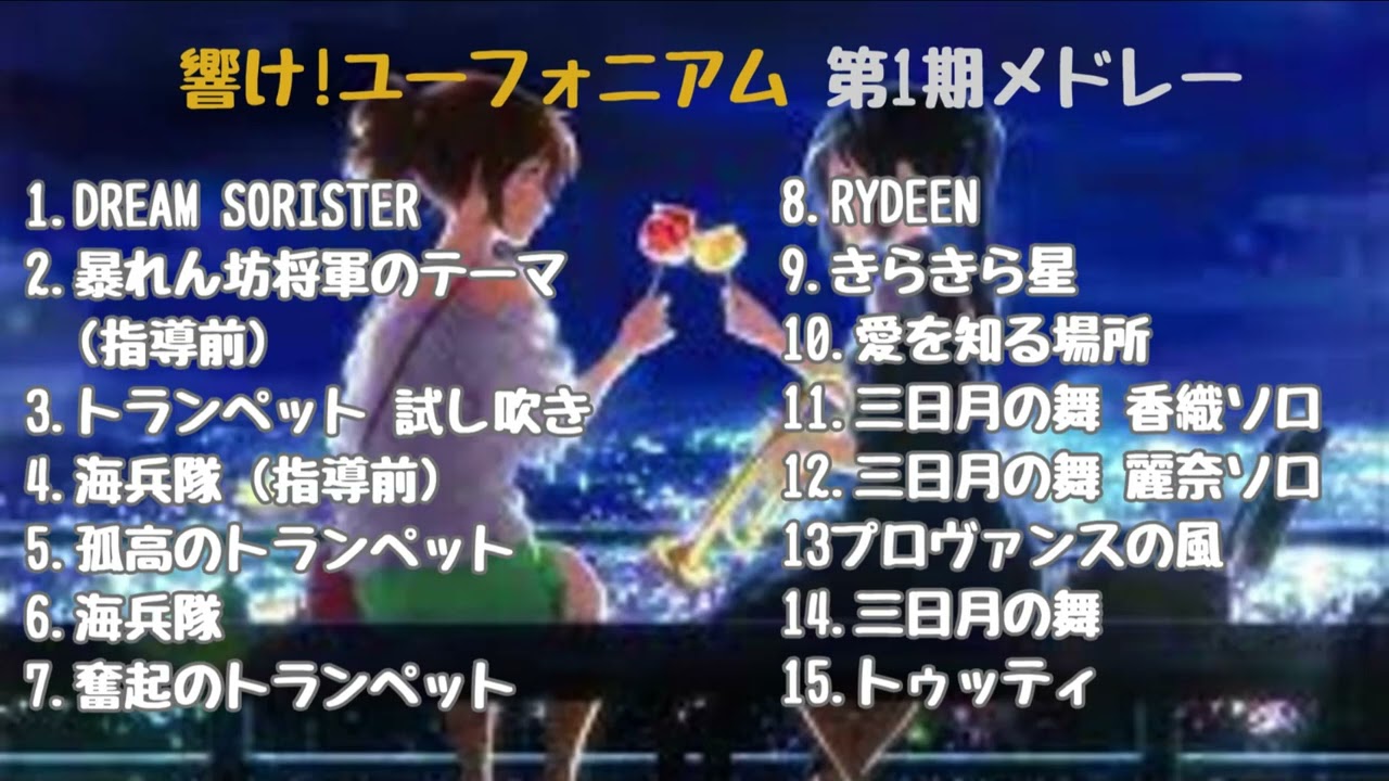 響け!ユーフォニアム 第1期メドレー/Sound! Euphonium Phase 1 Medley【作業用BGM】