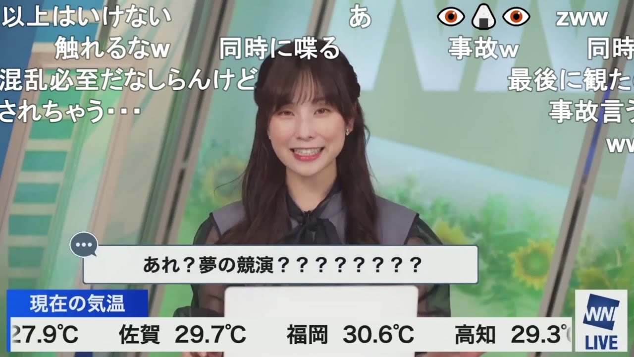 【松雪彩花】あいりんポン子満月特番の事故を心配するあやち ニコ生コメント付き