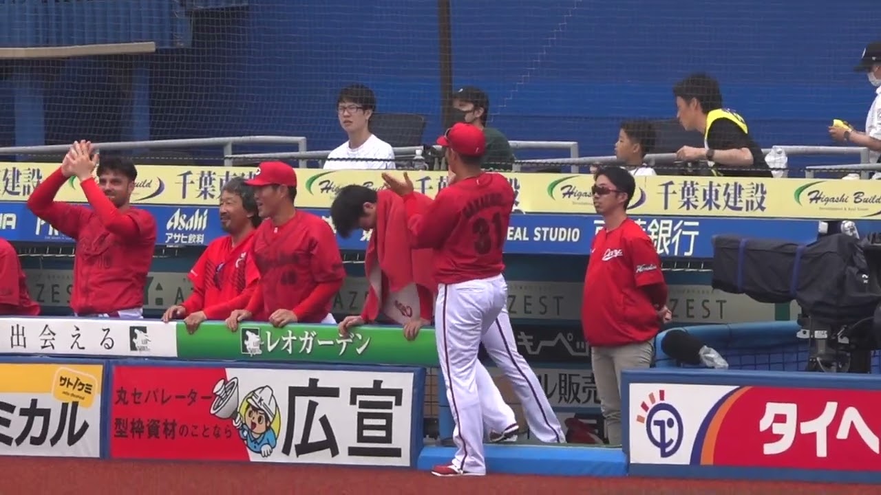 會澤翼　今季初ホームランをバックスクリーンへ叩き込む　広島カープ2023年6月10日菊池 涼介 野間 峻祥 秋山 翔吾 マクブルーム 西川 龍馬 デビッドソン