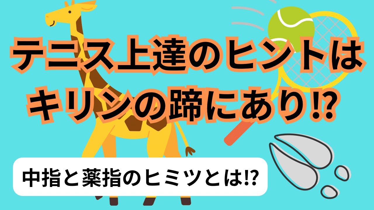 テニス 上達のヒントはキリンの蹄にあり⁉︎/中指と薬指のヒミツとは？