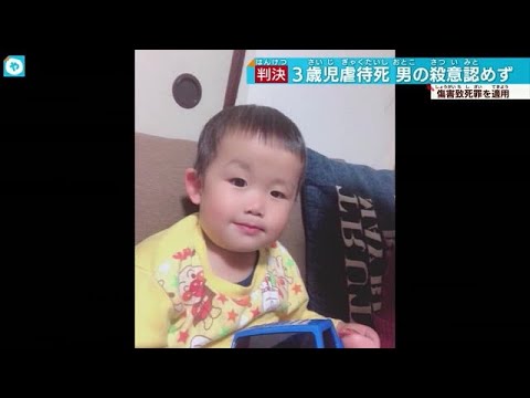 摂津3歳児虐待死　母親の交際相手の男に懲役10年の実刑判決