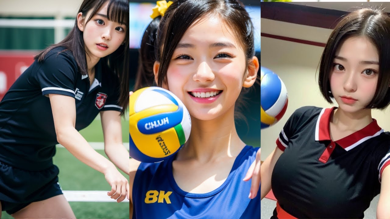 女子バレーボール部の練習