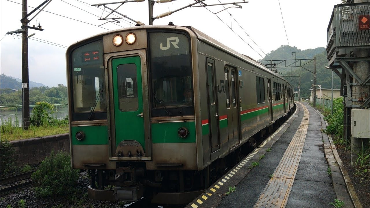 【2023/07/19 12:42～43･701系+E721系+E721系】東北本線438M(上り･仙台→白石) 東白石駅入線～到着+ボタン式ドア開閉(F2-511編成 クハ700-1511･左前)