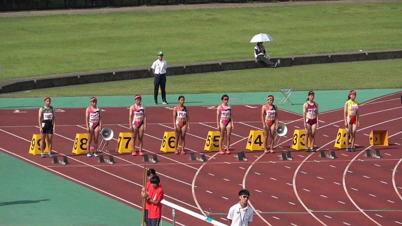 20230916143751宮崎県高校新人大会女100ｍ決勝 木原万里花2(宮崎北)12"34