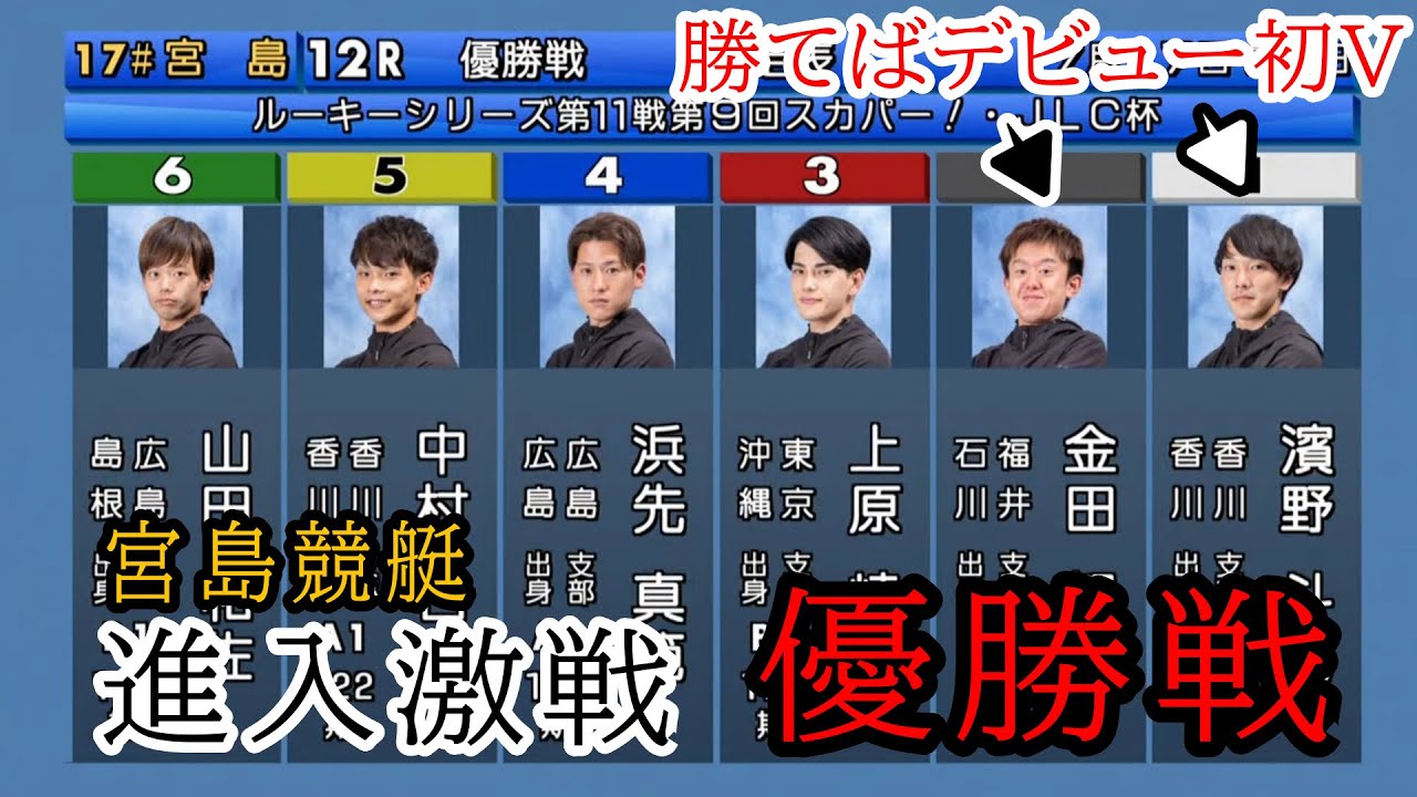 【宮島競艇優勝戦】デビュー初Vなるか？①濱野斗馬&②金田智博、レースは波乱、高配当決着